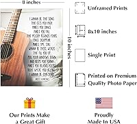 Vista 2 de Brett Eldredge - “I Wanna Be That” Song Lyric Wall Art Print, This Ready to Frame Country Music Wall Art Poster Print is Good For Music Room, Home