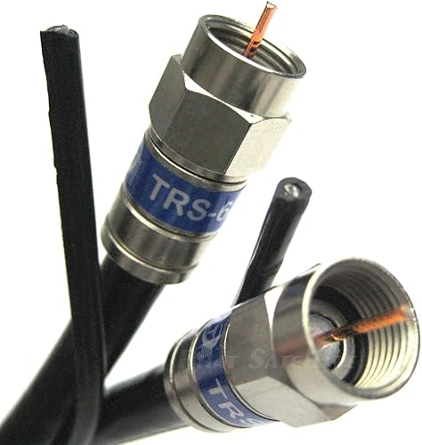 Cables coaxiales de corte personalizado de 5ft  400 pies RG-6RG-11 conectores y opciones de arranque del tiempo TriShield de cobre sólido QuadShield