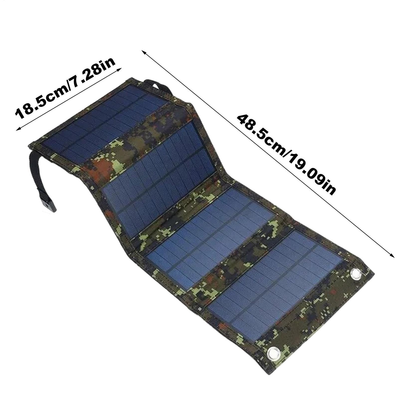 Chargeur solaire portable, panneaux solaires pour camping Chargeur pliable