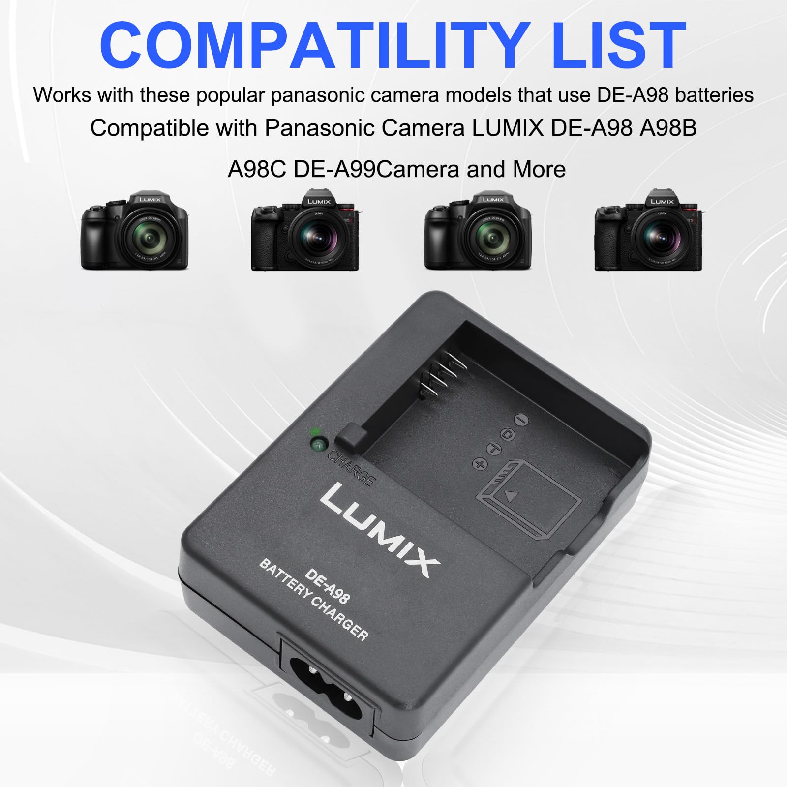 Amazon.com : DMW-BLG10 DE-A98 Battery Charger for Panasonic：DMW