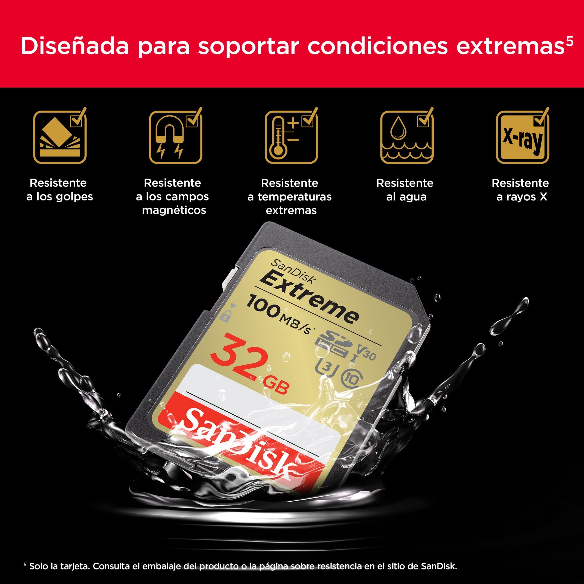 SanDisk Extreme Pro 32GB SDHC Memory Card (100MB/s, Class 10) - Open Box
