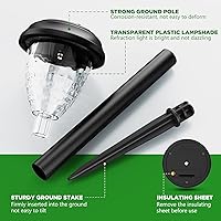 Vista 8 de Luces solares súper brillantes impermeables para exteriores, paquete de 10 unidades, del atardecer al amanecer hasta 12 horas, alimentadas por