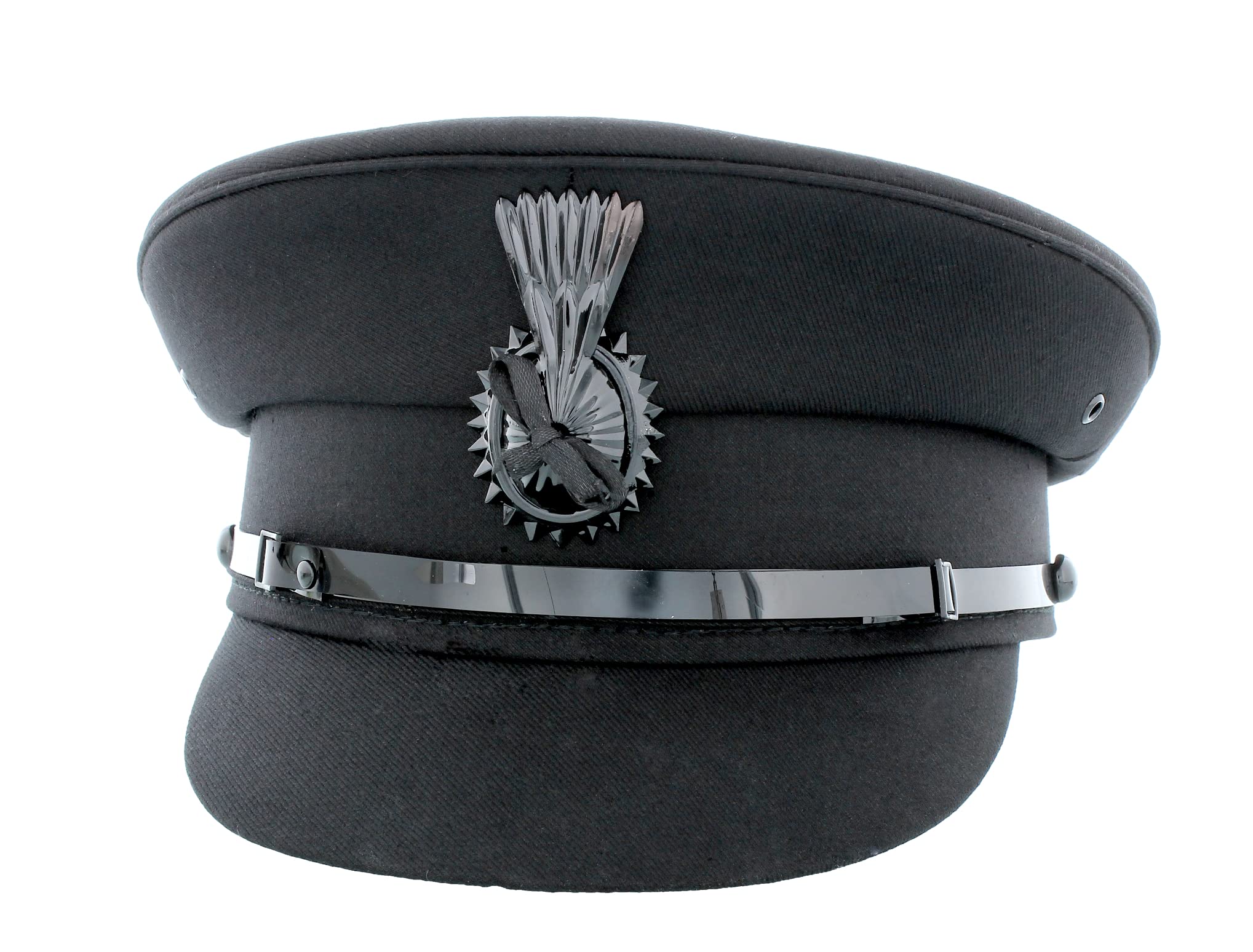 The Hat Company Chauffeur Cap in Black or Grey (59cm, Black)