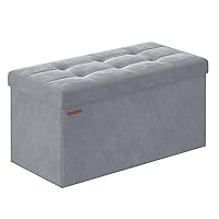 SONGMICS Cassapanca, Pouf Contenitore