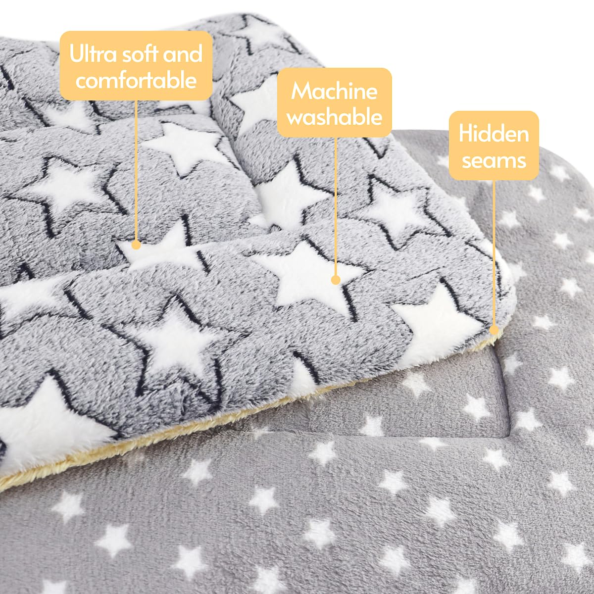 Katzendecke für Indoor-Katzen, ultraweich und warm, beruhigendes Katzenbett, Fleece-Haustiermatte für Angst und Stress, waschbar, 2 Stück