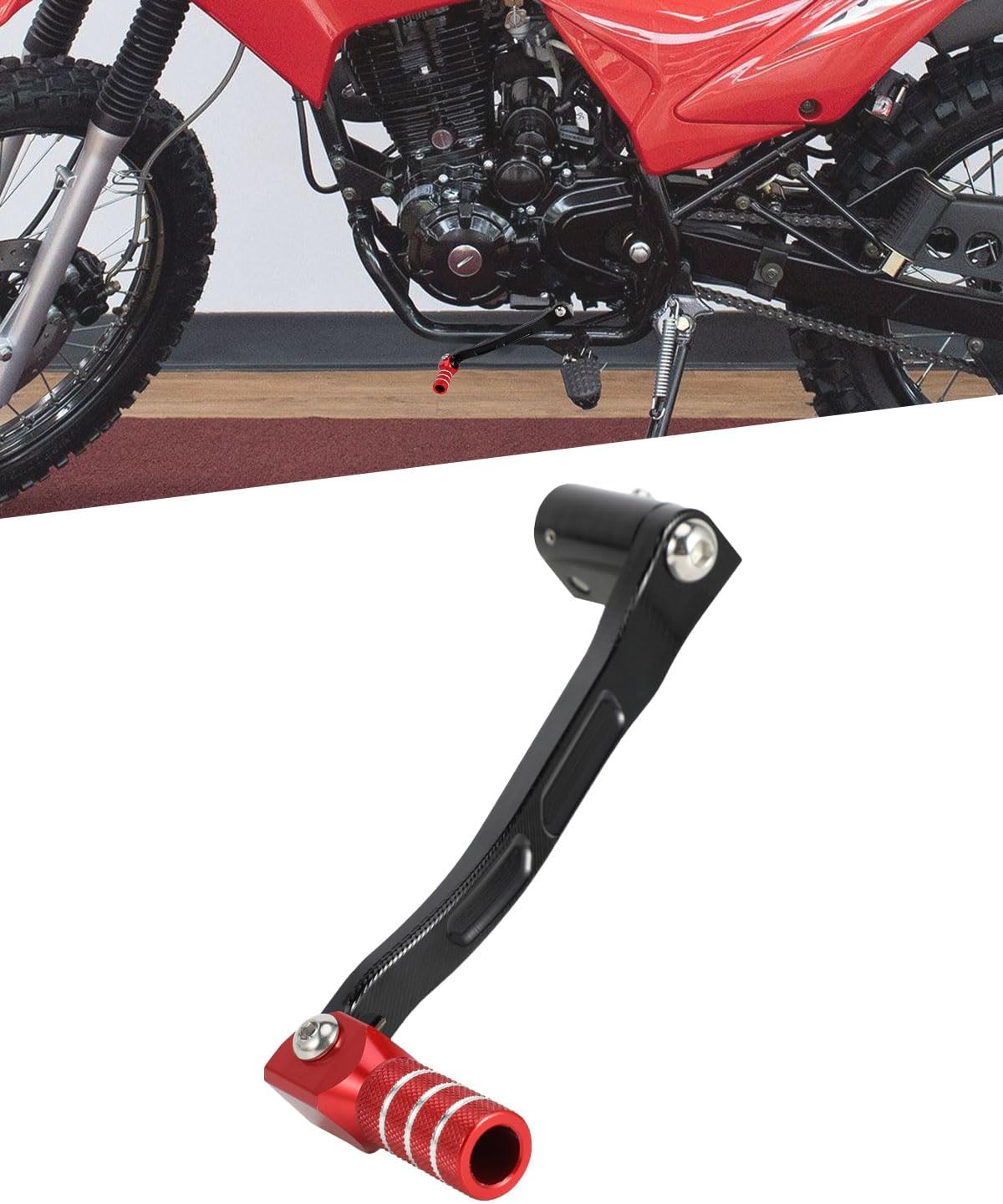 Motorcycle Shifter for Hawk 250,CNC 6061 Aluminum Gear Shift Lever Foot Pedal for Hawk 250cc (Not Fit Hawk 250 DLX EFI) - Red