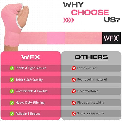 Miniatura 7 de Guantes interiores de boxeo para niños y jóvenes, guantes interiores acolchados de gel acolchados elásticos para puños debajo de los guantes, par de