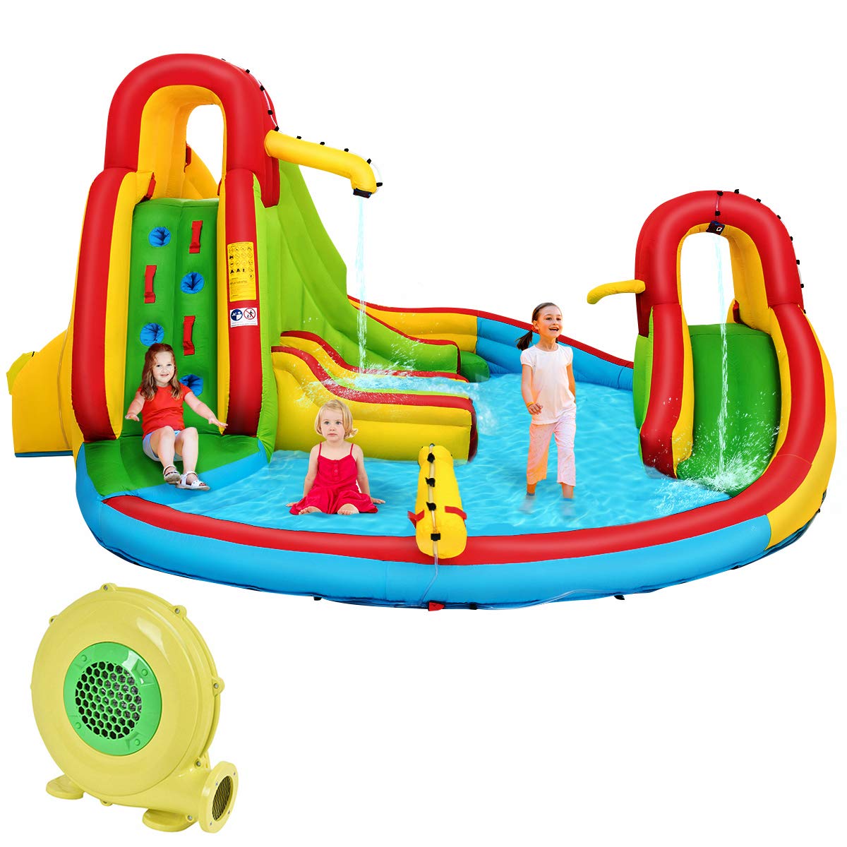 Buy Costzon Inflatable Water Slide, 7 in 1 Water Slides for Kids