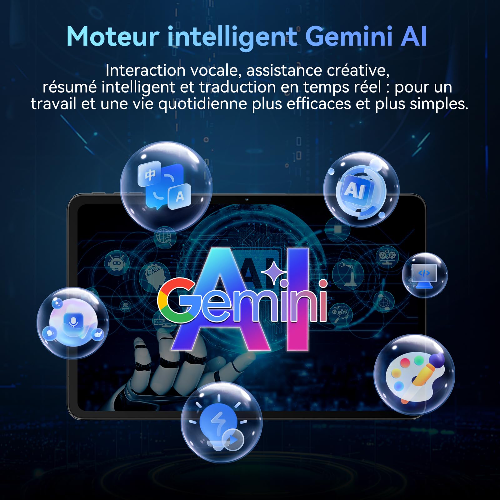 2026 Dernier Android 16 Tablette,12 Pouces Tactile Tablet avec Clavier,4G LTE+5G WiFi,120HZ 2K FHD 24Go RAM+128Go ROM,9000 mAh,Octa-Core Tablets Gaming avec Stylet,Gemeni AI/GPS/WideVine L1/Face ID