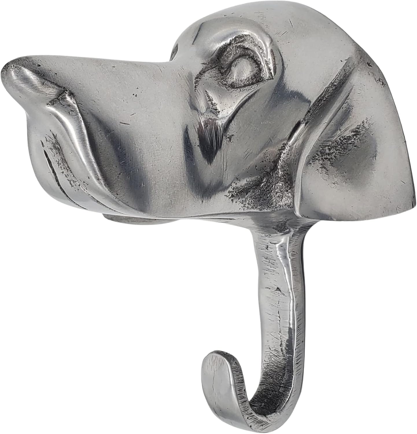 Dog Wall Hook Large Size Cast Aluminum for Leash and Other Storage (Hound)