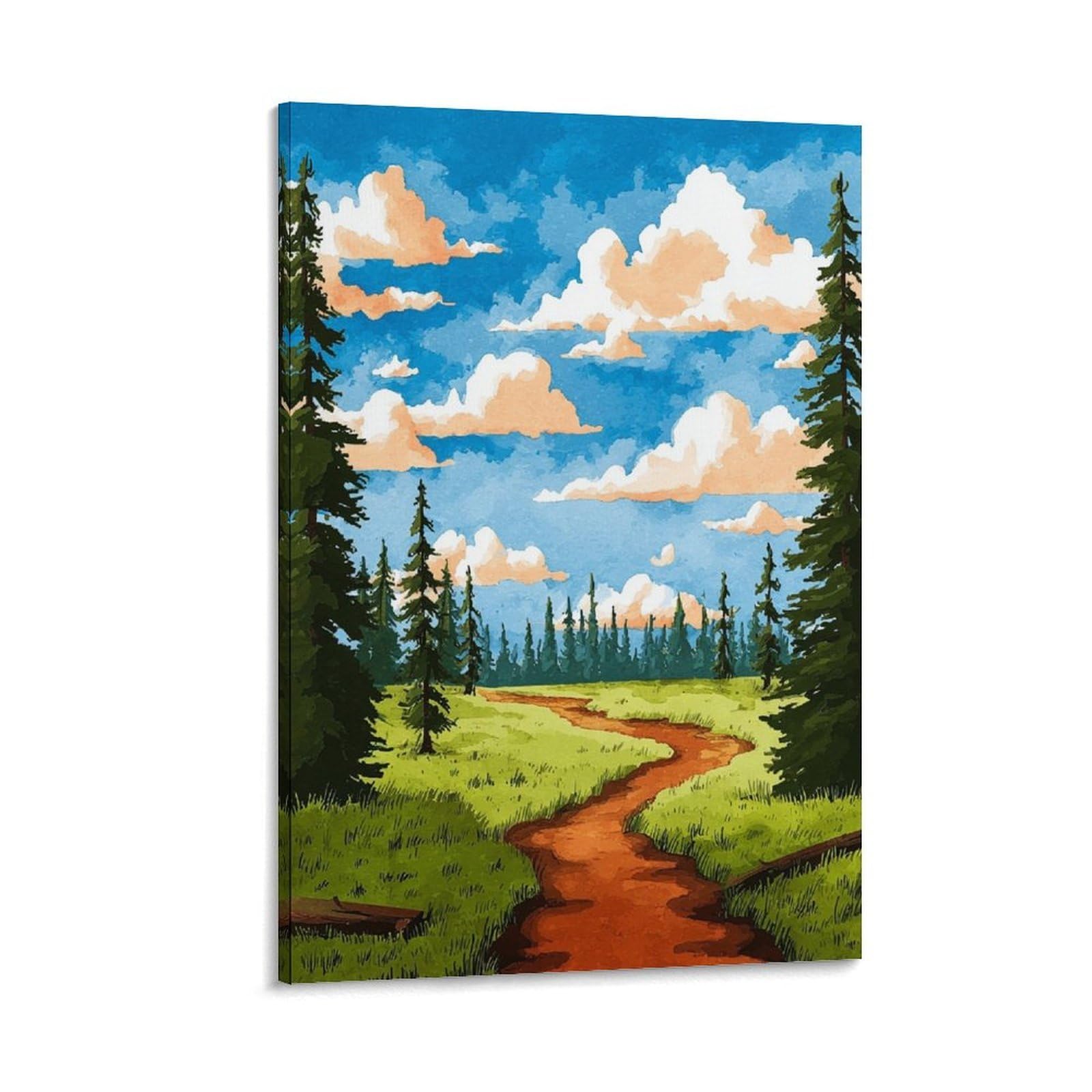 ZBBGGOZ Fishlake National Park Poster 20x30inch(50x75cm) Vintage Watercolor Canvas Art