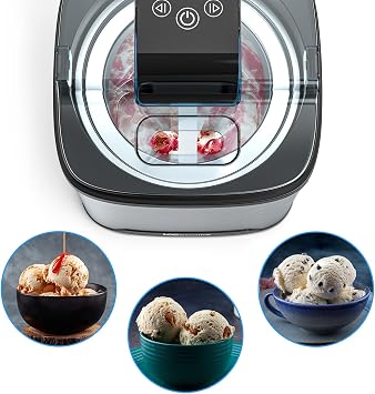 KECOOLKE Ice Cream Maker, Electric Ice Cream Machine Countertop Fruit Soft Serve Homemade Large Capacity 2 Quart
