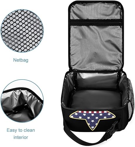 Miniatura 4 de American Flag Star Insulated Lunch Bag for Women Men Reusable Lunch Box Tote Bag for Work Travel