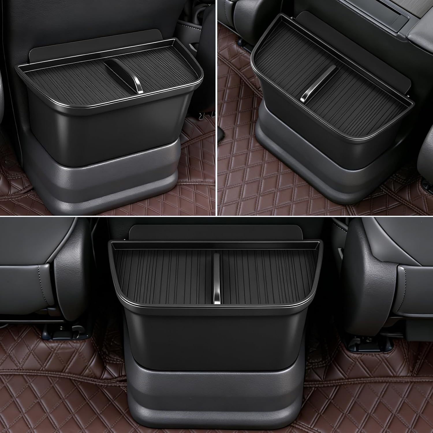 Rear Center Console Trash Can for Toyota Sienna 2021-2024 2025 2026 Accessories, Cup Holder Multifunctional Storage Box