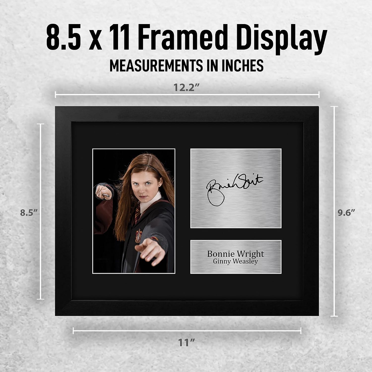 HWC Trading Bonnie Wright Harry Potter Ginny Weasley Framed Gifts Printed Signed Autograph Picture for Movie Memorabilia Fans - US Letter Size