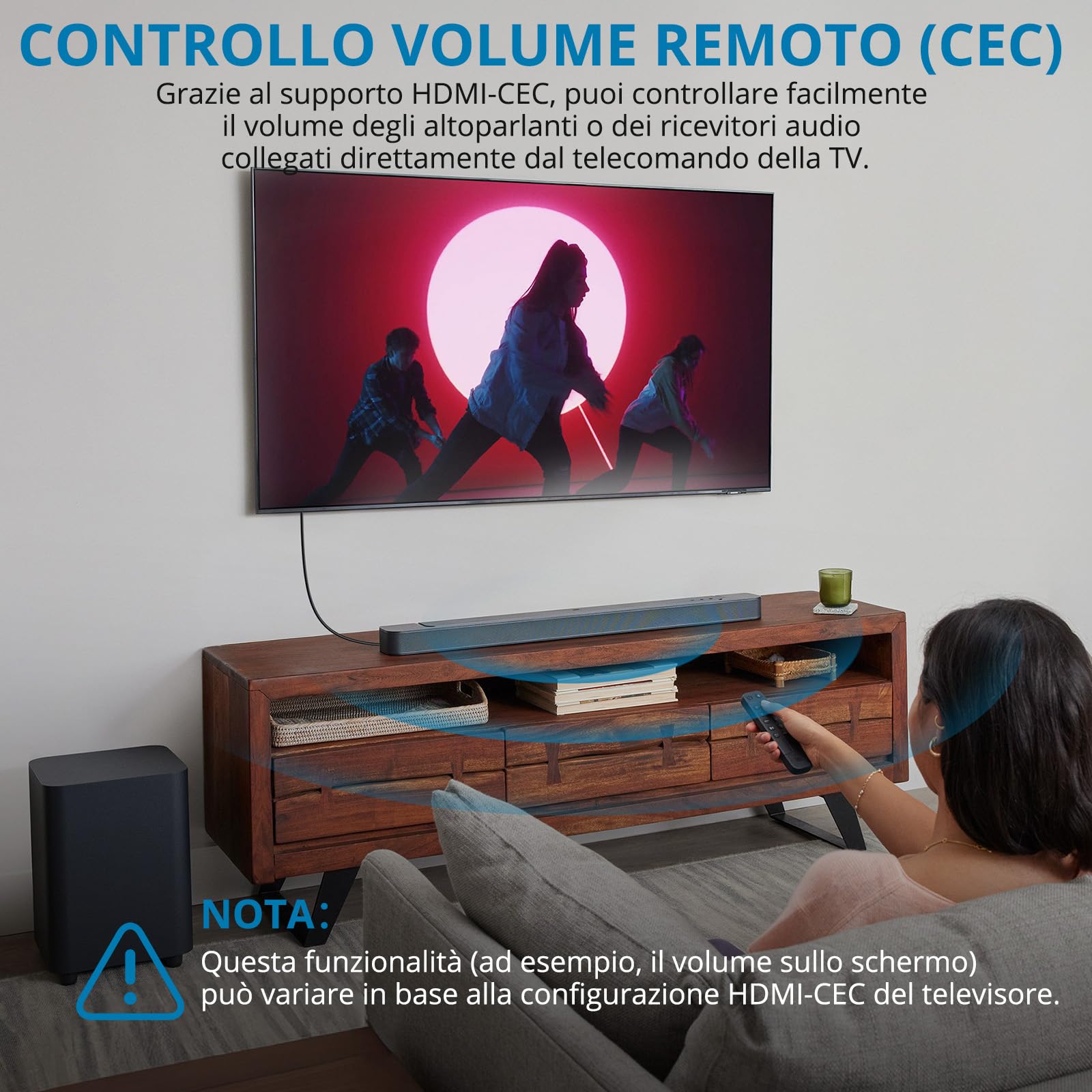 AUTOUTLET Convertitore Audio HDMI eARC/ARC a RCA 192KHz/24bit Supporta CEC PCM 2.0 Cavo 150 cm