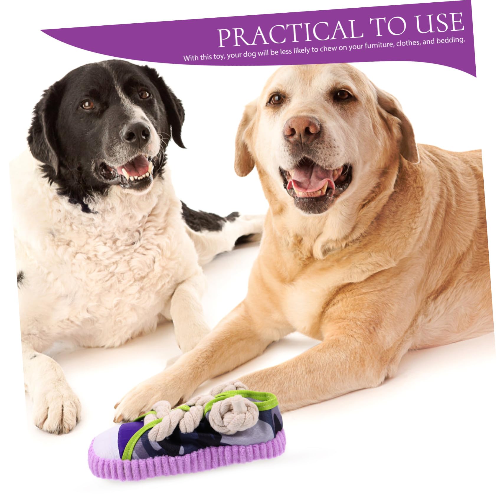 Veemoon Juguete para Perros Masticables con Sonido Cuerda de Algodón Resistente Forma de Zapato para Cachorros y Perros Pequeños Mediano y Grande para Dentición y Limpieza Dental