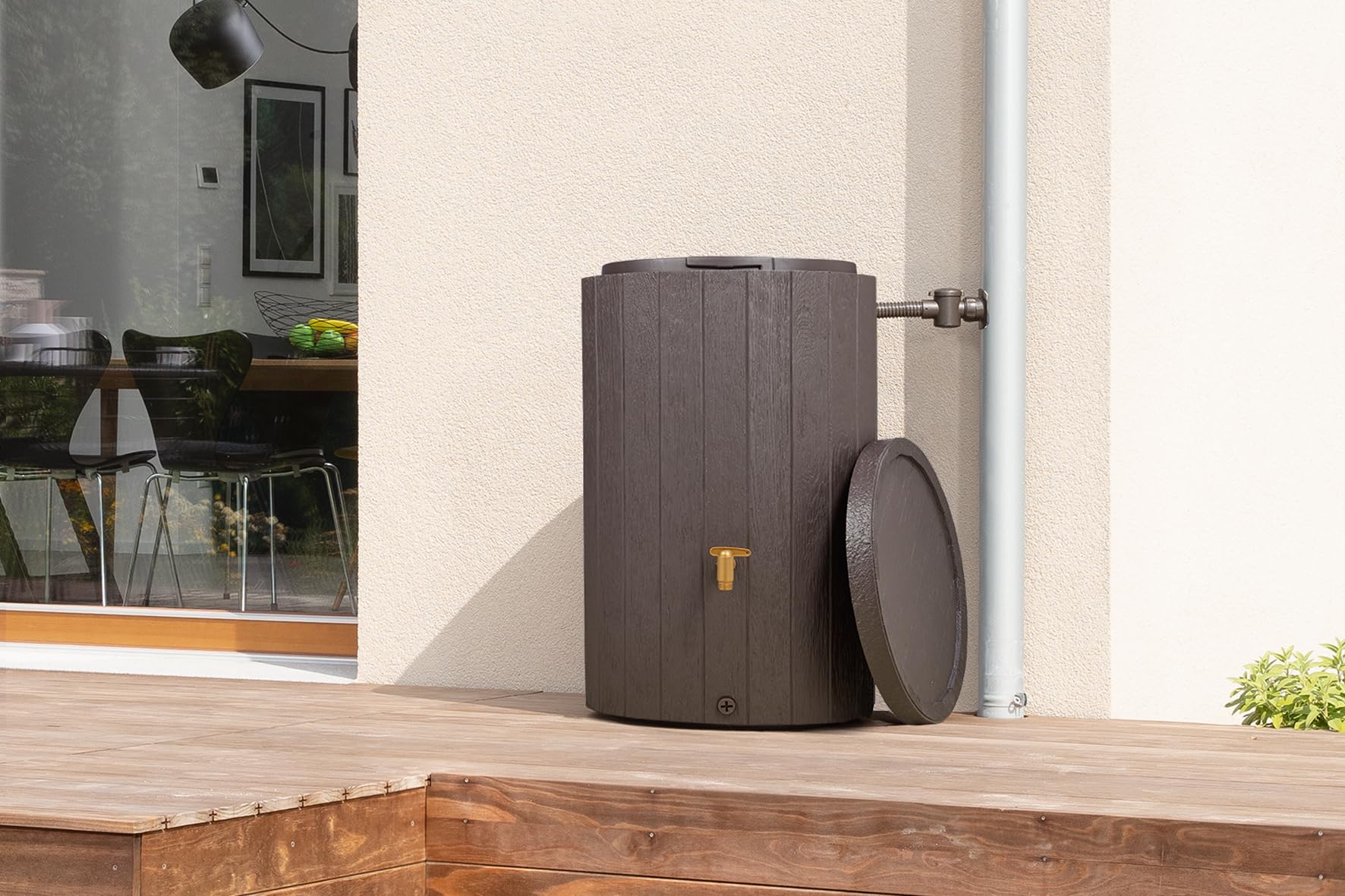 4rain MADERA zbiornik na deszczówkę 220 l brązowy