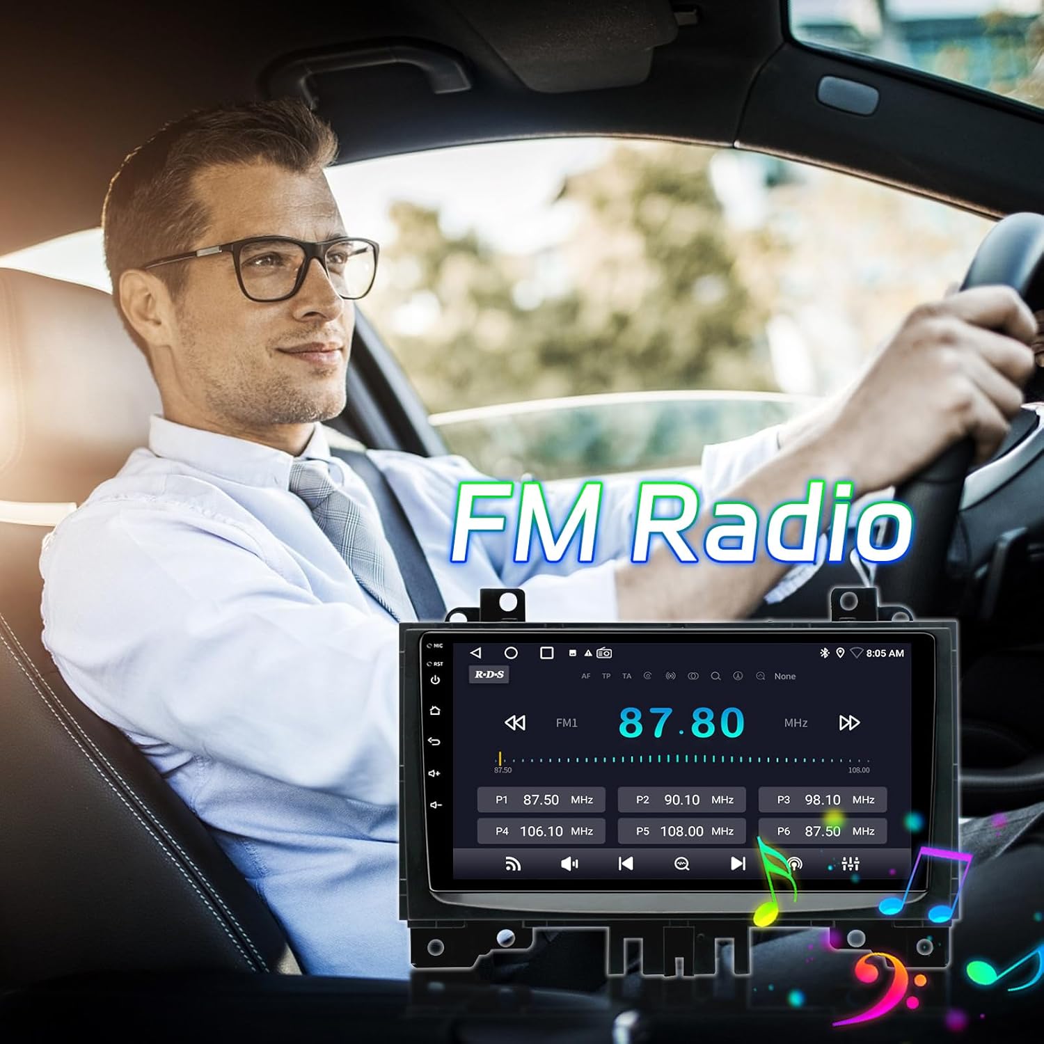 Android 13 4GB+64GB Car Radio Stereo Compatible with Mercedes Benz Sprinter 2006-2017 with Wireless Carplay Android Auto, 9 Inch Touchscreen Support Bluetooth/FM/WiFi/GPS/Mirror Link/Backup Camera