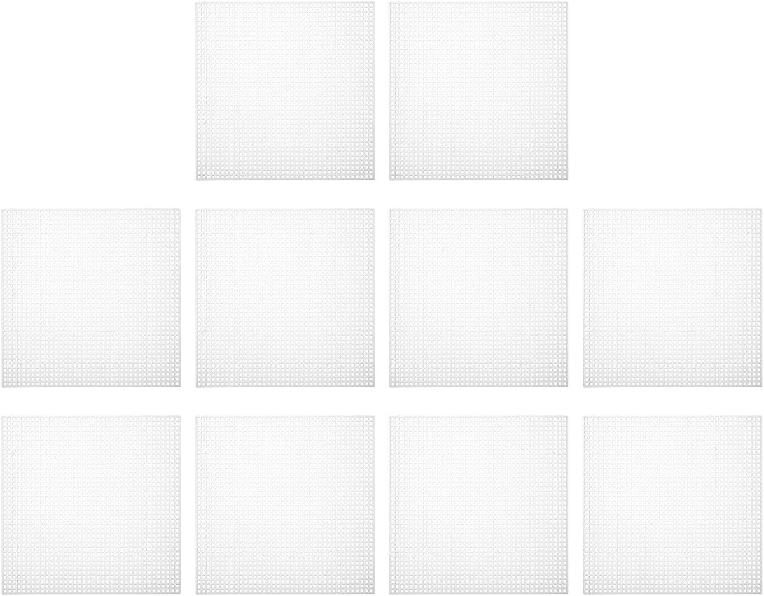 Home and Garden Parts Mesh Canvas Sheets 10Pcs 5.5 x 5.5" Cross Needlework Blank Yarn Crafting Square #CN/251024/18041