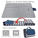 edihome Picnic Blanket Outdoor, Large Beach Blanket Waterproof Sandproof, 70" x 59" Foldable Washable Picnic Mat for Adults and Kids, Park Mat for Summer Beach,Camping, Travel (Navy Blue) gallery image
