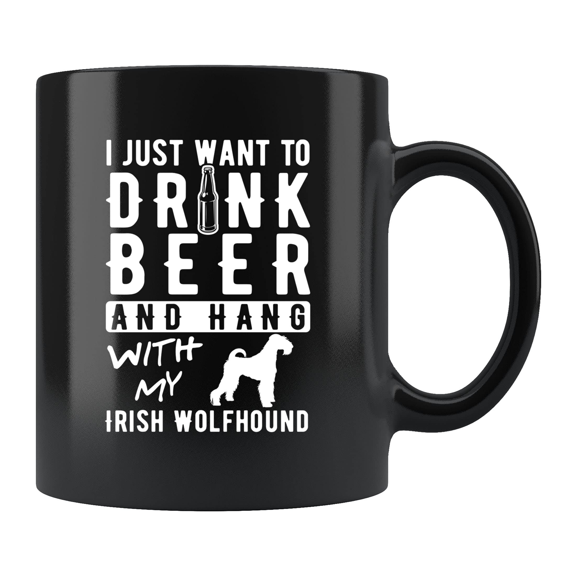 nacaca Irish Wolfhound Mug Irish Wolfhound Gift Irish Wolfhound Beer Mug Dog Lover Mug