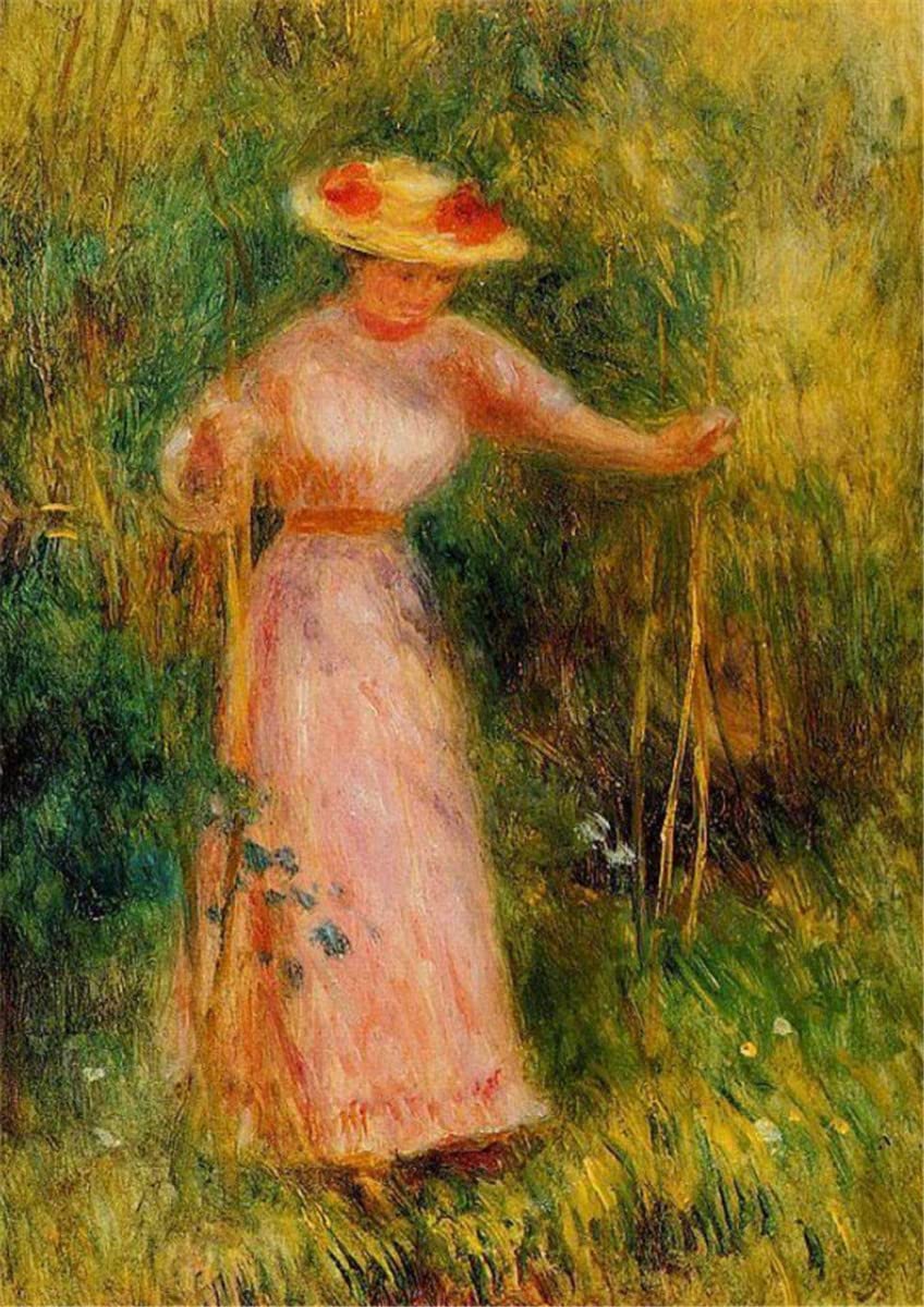 Gwydyb Diamond Painting Diy 5D By Number Kits For Adults Kids Rhinestone Embroidery Art Craft For Home Decor - Works By Famous Painter Pierre -Auguste Renoir 40×50Cm