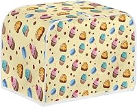 Vista 29 de Dolyues Cubierta para tostadora con estampado de pollo, 4 rebanadas, cubiertas para electrodomésticos pequeños de cocina, protección contra el polvo