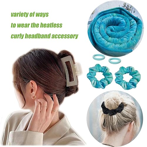 Miniatura 6 de Diadema de barra rizadora sin calor, rizadores de pelo para dormir, cinta de rizo sin calor, rizadores sin calor para mujeres, rodillos de pelo para