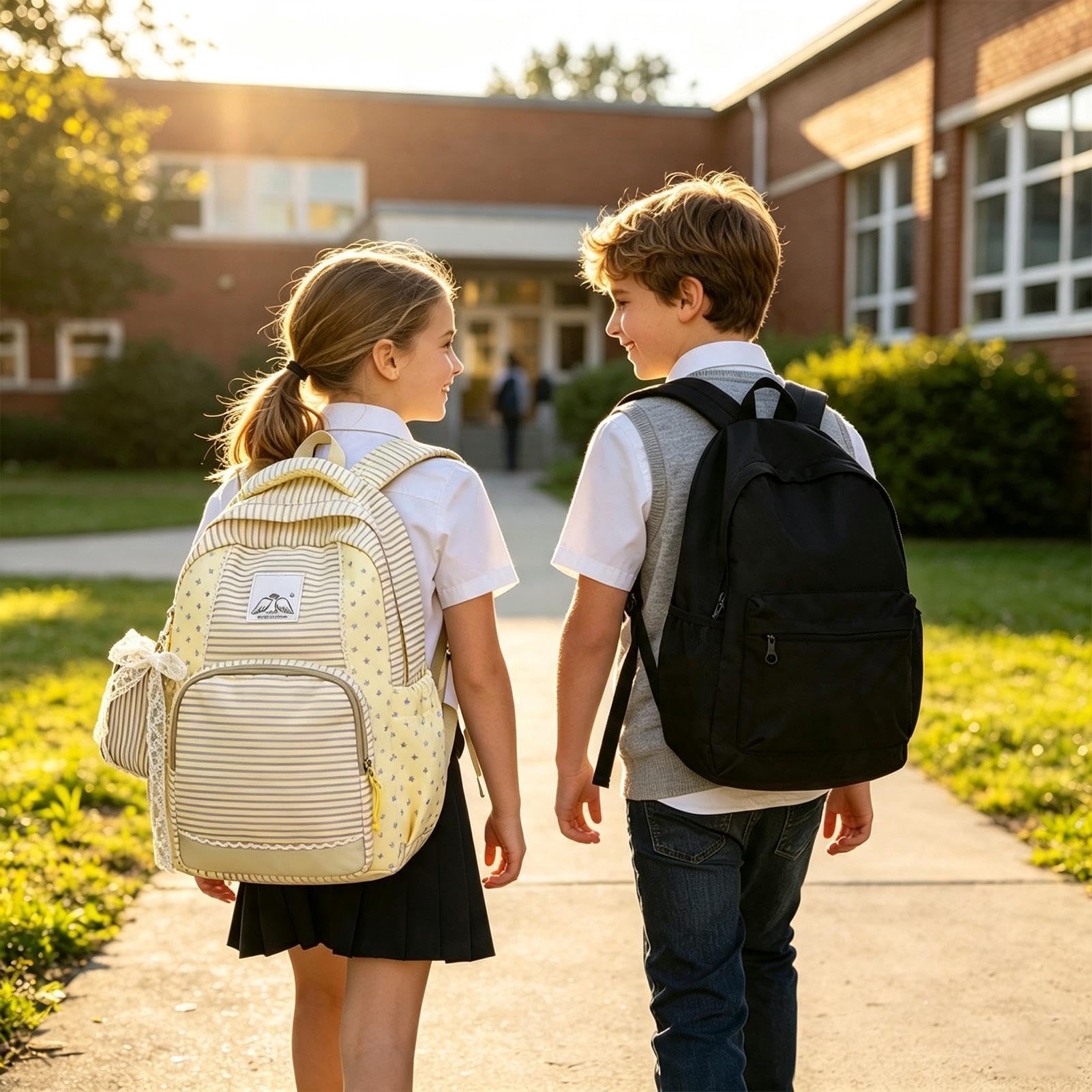 Zaino per Ragazze Con Borsellino Con , Impermeabile E Scomparti Eleganti | Zaino Scolastico Multi-Scomparto Adolescenti Studentesse Donne Aula Scuola Elementare Campeggio Weekend Gita Fuori Porta