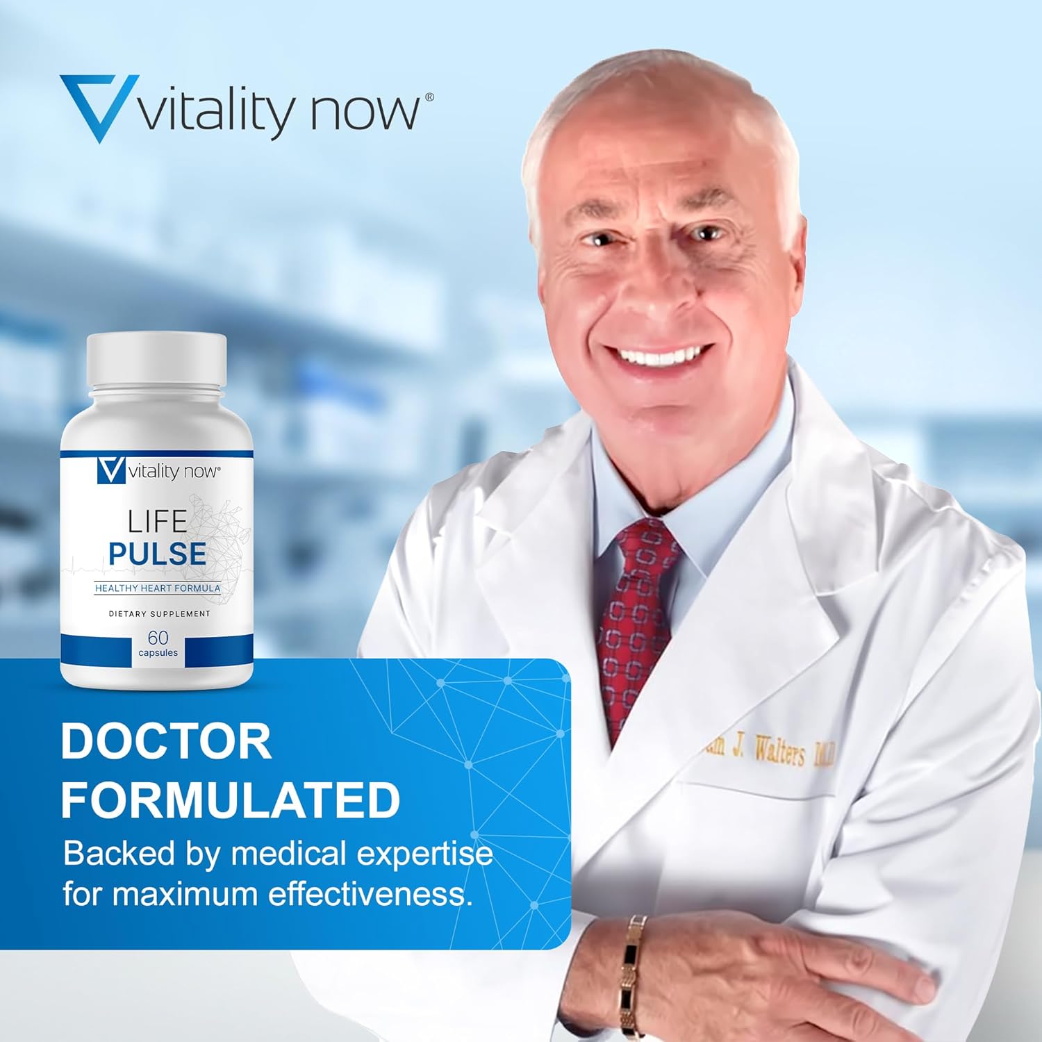 Life Pulse Natural Heart Health Supplement – 7 Power Ingredients for Blood Pressure & Cardiovascular Support – Non-GMO Formula for Men & Women – Made by Former NASA Scientist (Pack of 1)