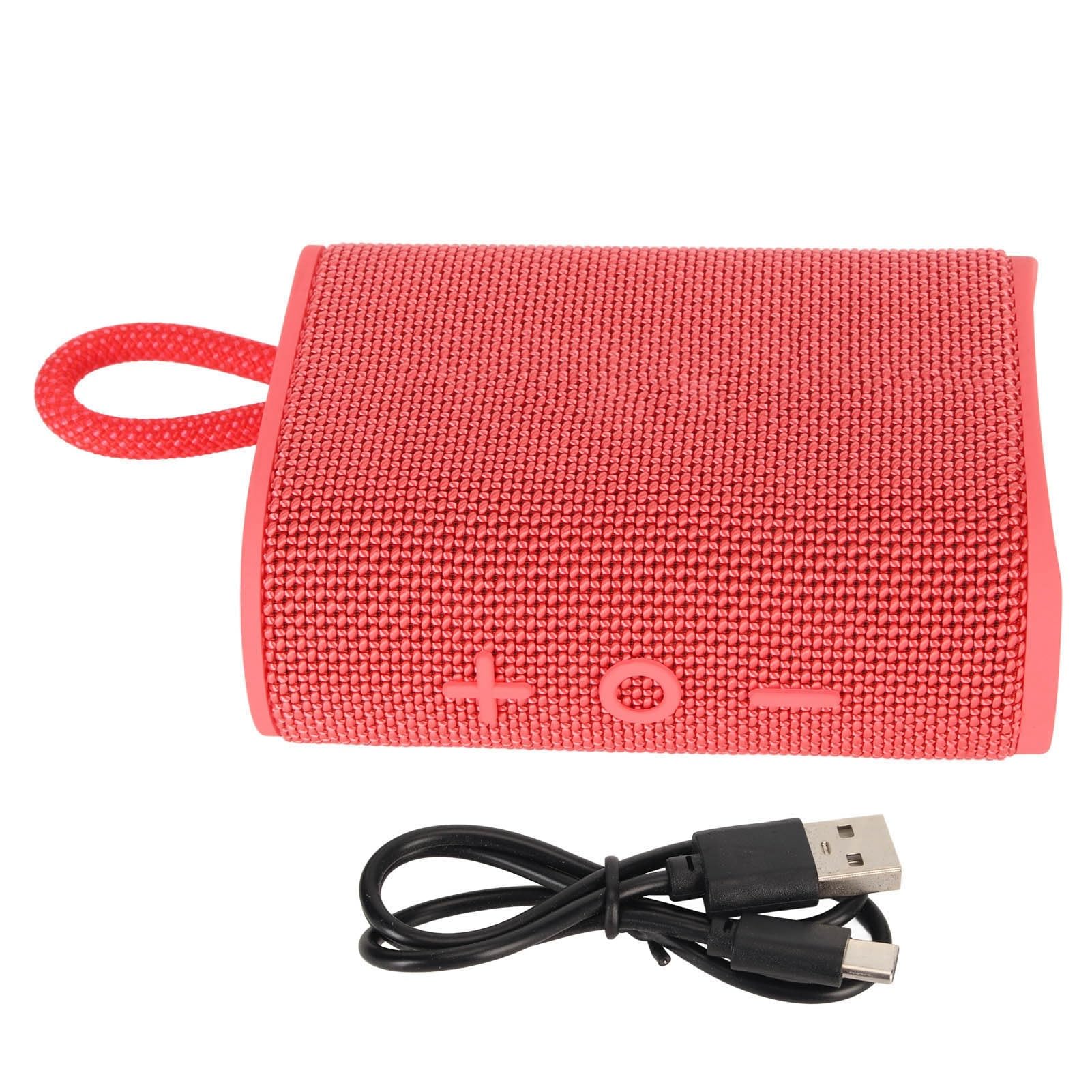 AMONIDA Altoparlante Bluetooth Wireless con Luce RGB e Riduzione del Rumore per Uso in Campeggio All'aperto Impermeabile IPX7 (rosso)
