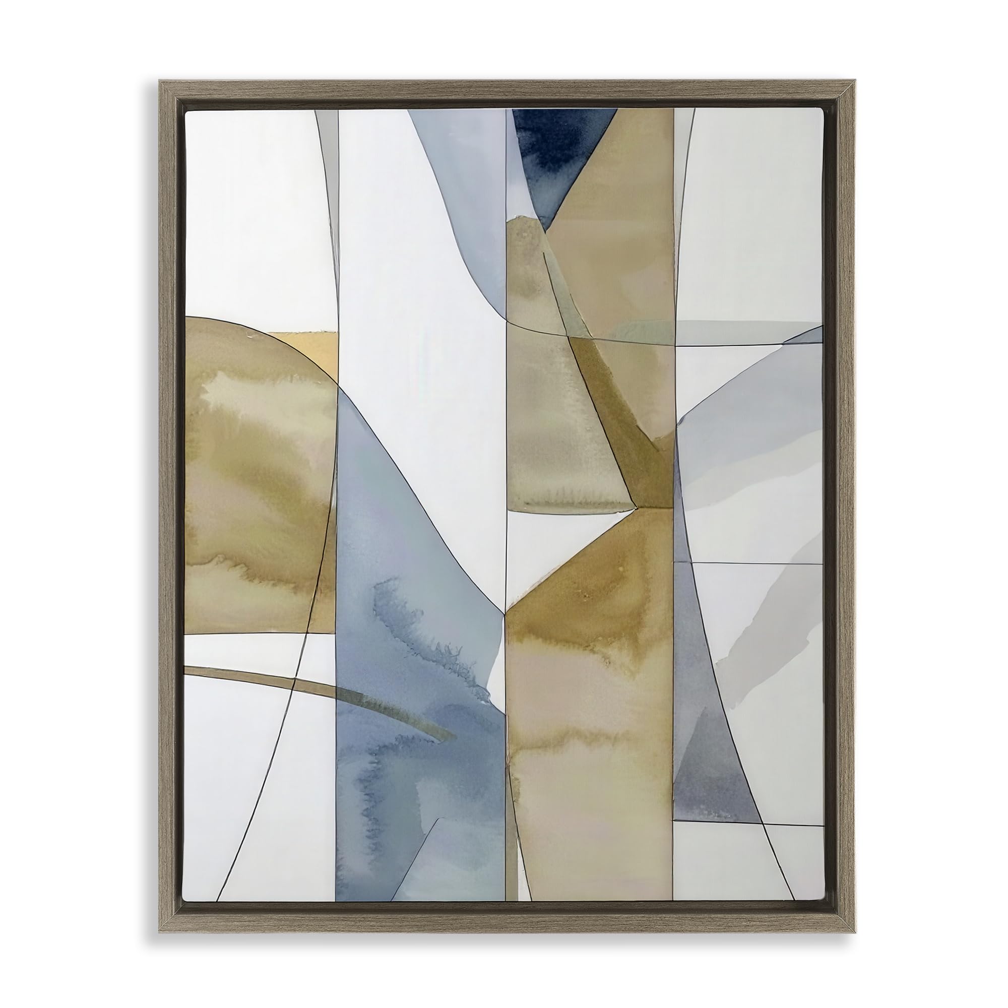 Geographic Abstract Sections, 24 x 30 Inch Canvas in Floater Frame
