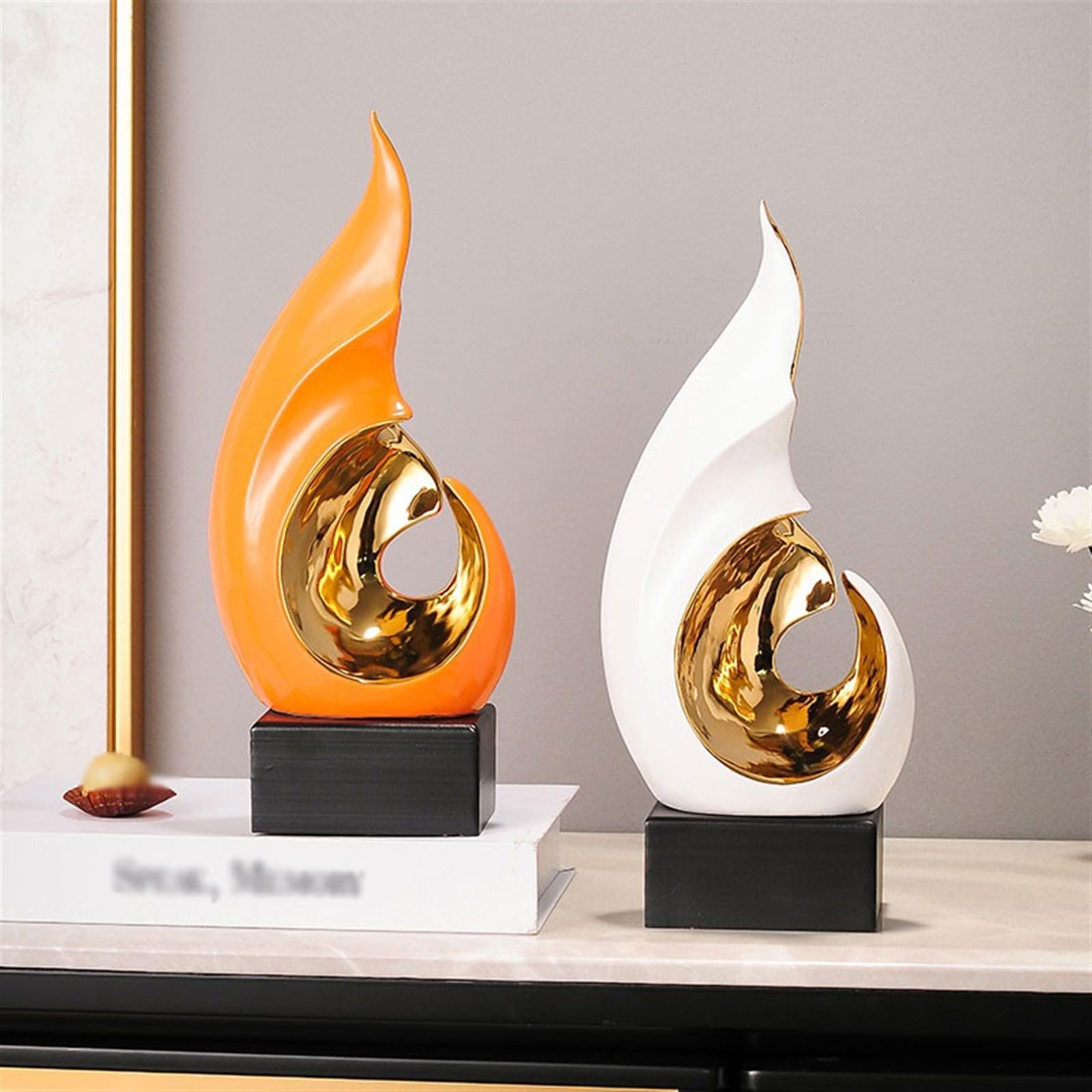 Rzeźby Ozdoby ceramiczne Nowoczesne luksusowe dekoracje domu Dekoracje(Silver)