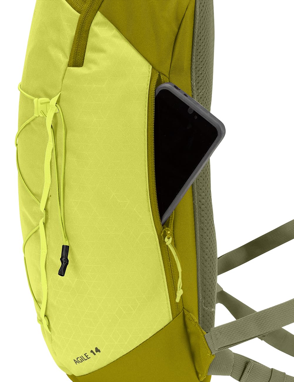 VAUDE Rucksack Agile 14 Liter, abnehmbarer Hüftgurt, light leaf, Einheitsgröße