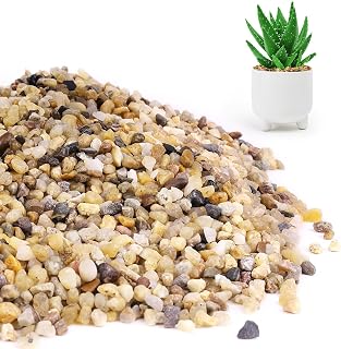 2 LB Natural Coarse Sand,Rocks for Plants,Decorative Stones,Aquarium Sand,Succulents and Cactus Bonsai DIY Projects Rocks,Pebbles for Indoor Plants,Gravel(Stones Size:3~5 mm)