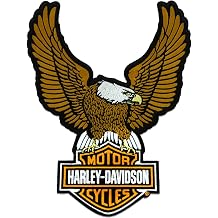 10.25 in Embroidery Brown Eagle Bar &amp; Shield Emblem Sew-On Patch