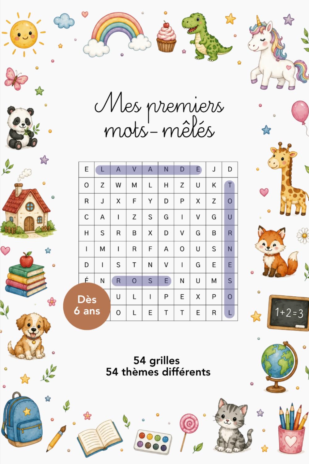 Mes premiers mots mêlés – Dès 6 ans | 54 grilles de jeux éducatifs pour enfants