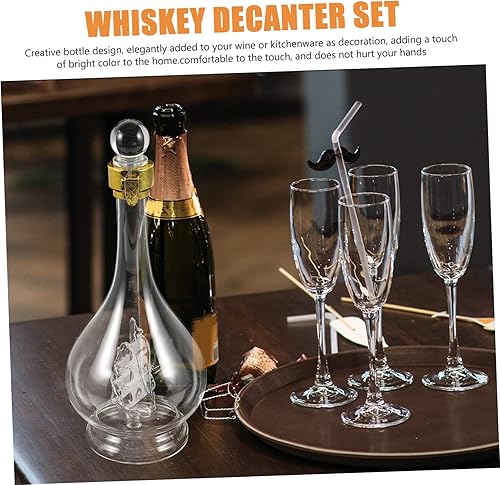 Miniatura 8 de Botella de vino de vidrio Botella de vidrio Botella de vino Decantador de vino Copas de vino de cristal Botella de cristal Botella de whisky Botella