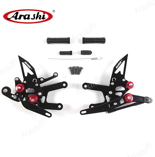 Miniatura 6 de Arashi (Versión 2.0) Repuestos traseros ajustables para Yamaha YZF R6 2017-2023 Accesorios de motocicleta Estriberas Reposapiés trasero Set YZF-R6