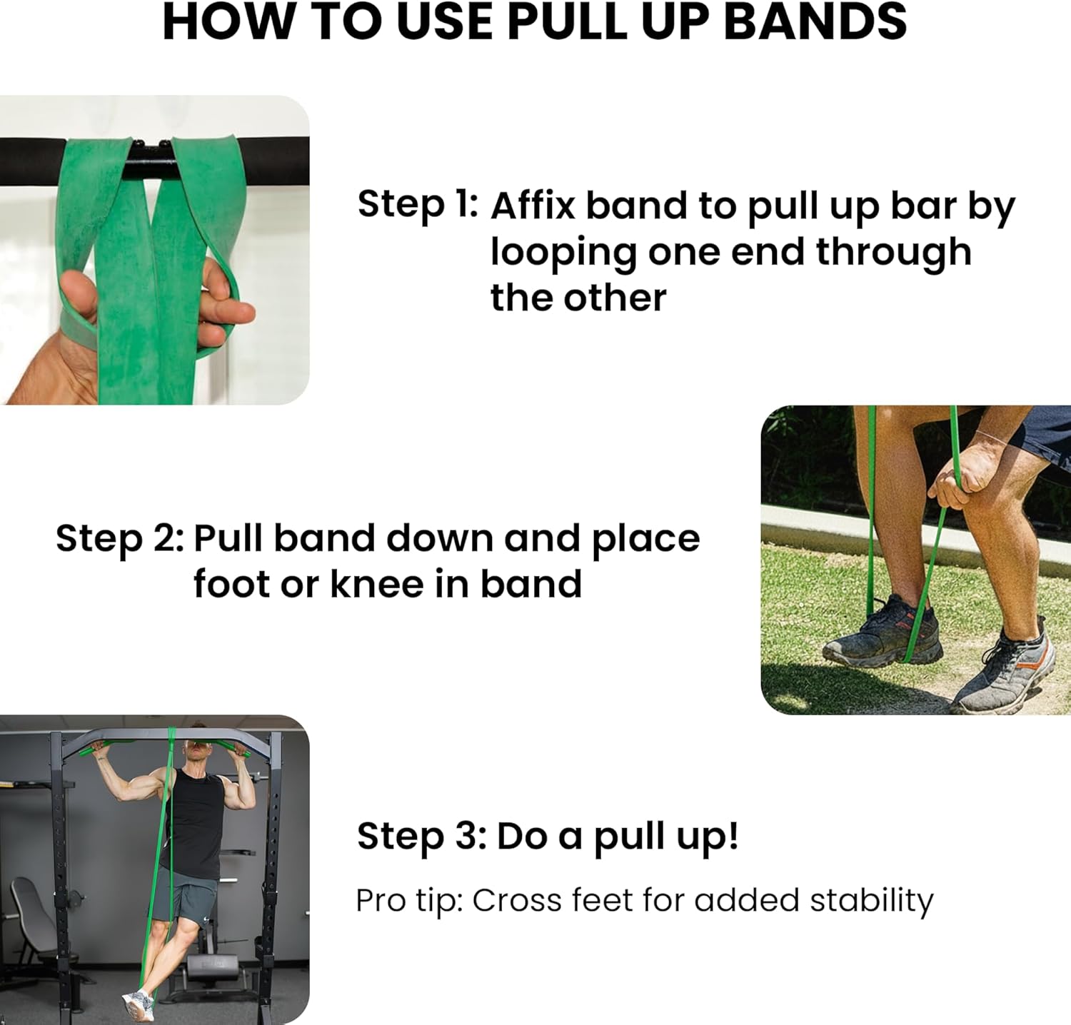 Rubberbanditz Pull Up Assist Resistance Bands Heavy Duty Loop Exercise Workout Bands for Powerlifting, Mobility, and Stretching