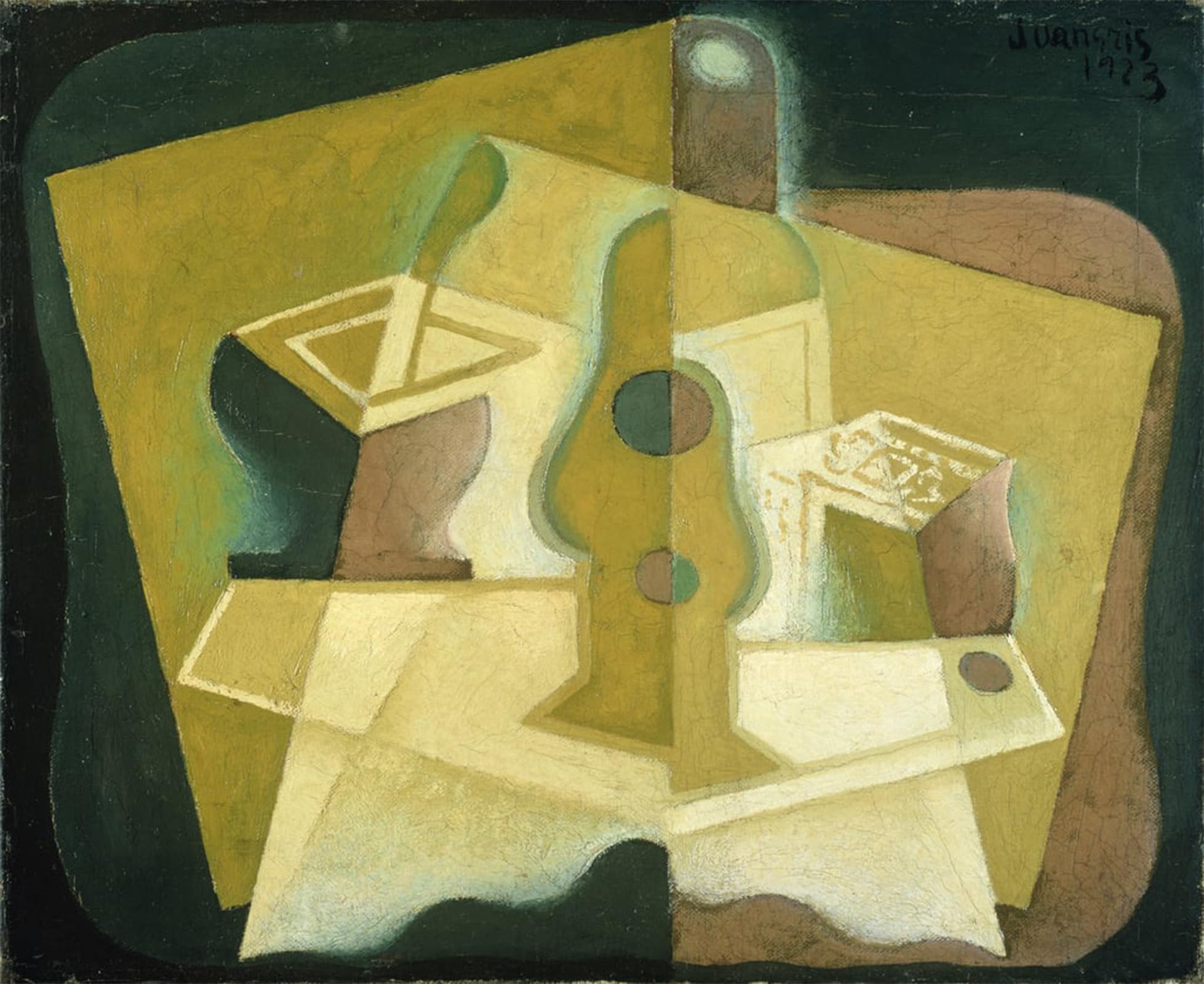 SERENDIPITP Vintage Picture Print on Canvas Wall Art Poster the Packet of Tobacco by Juan Gris Artwork Print Poster for Wall Decor 60x90cm