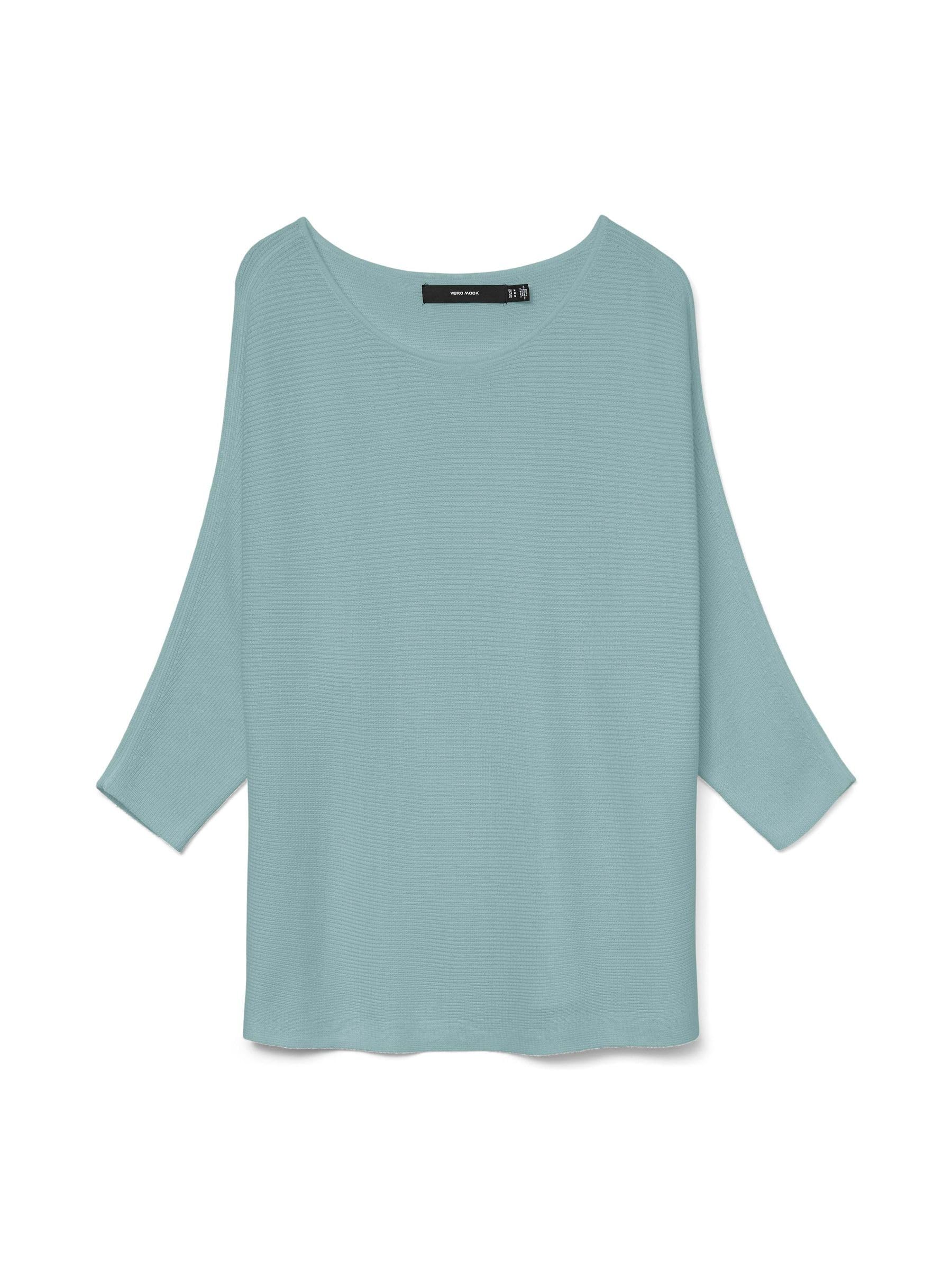 VERO Moda Women's Vmnora 3/4 Boatneck Blouse Noos, Gray Mist, S