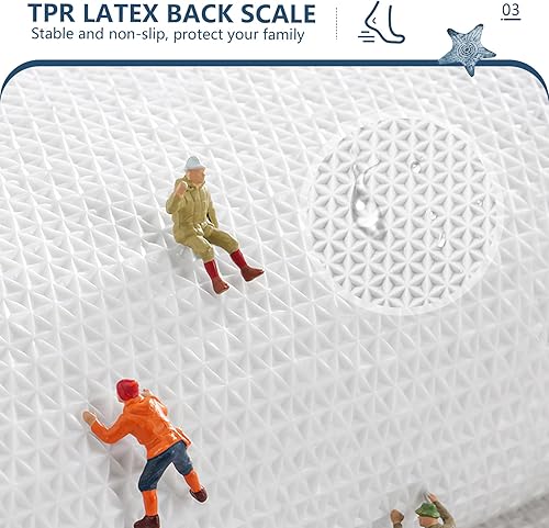 Miniatura 8 de MEHOFOND Alfombras náuticas de baño de 20 x 32 pulgadas, alfombra de baño antideslizante con estrellas de mar y océano, alfombra de baño de playa