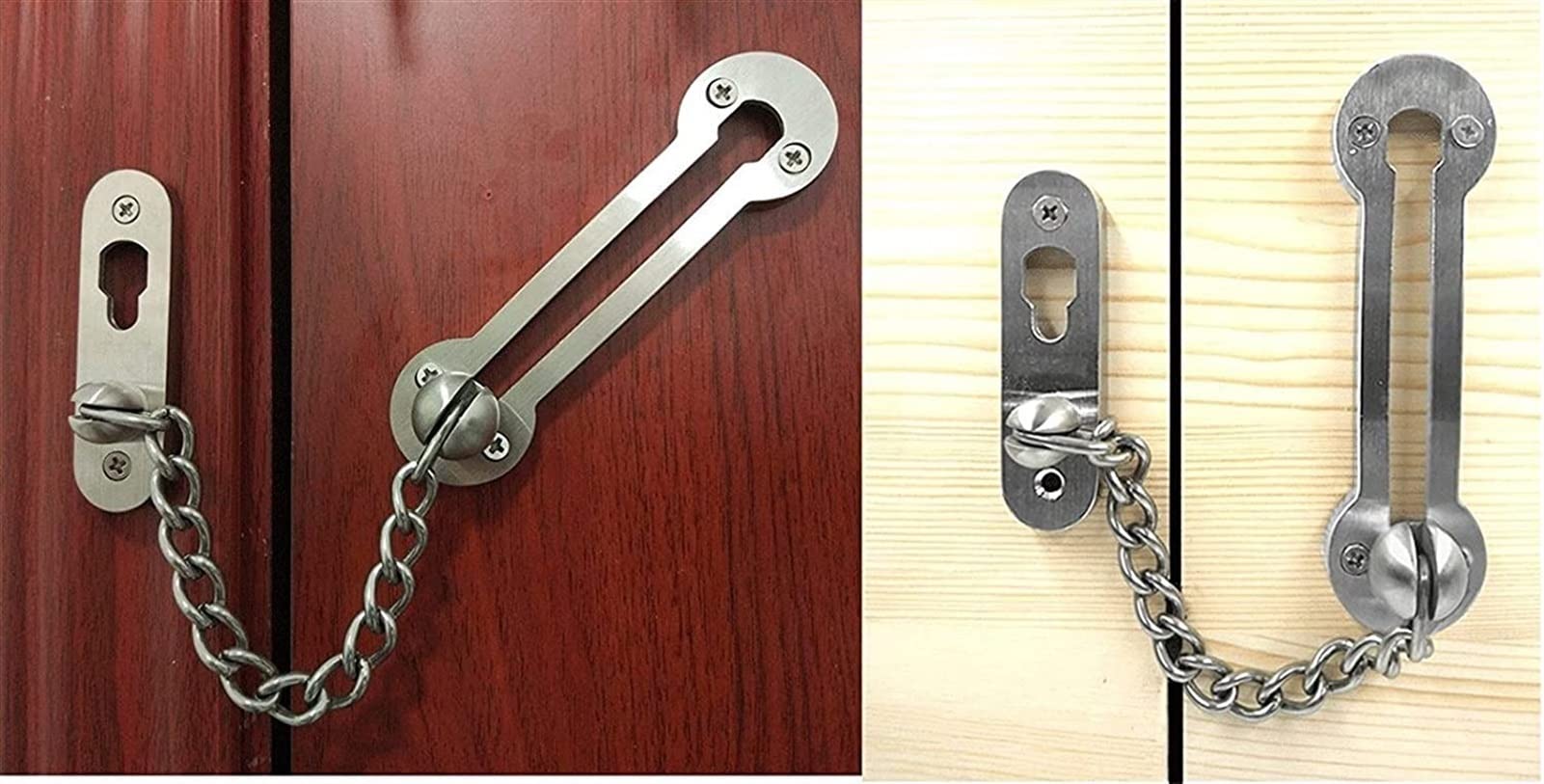 BATLAM Edelstahl Anti-Diebstahl-Kette Türkette Türschnalle Anti-Diebstahl-Schnalle Sicherheitskette Türriegel Anti-Diebstahl-Hotel Anti-Lock-Kette