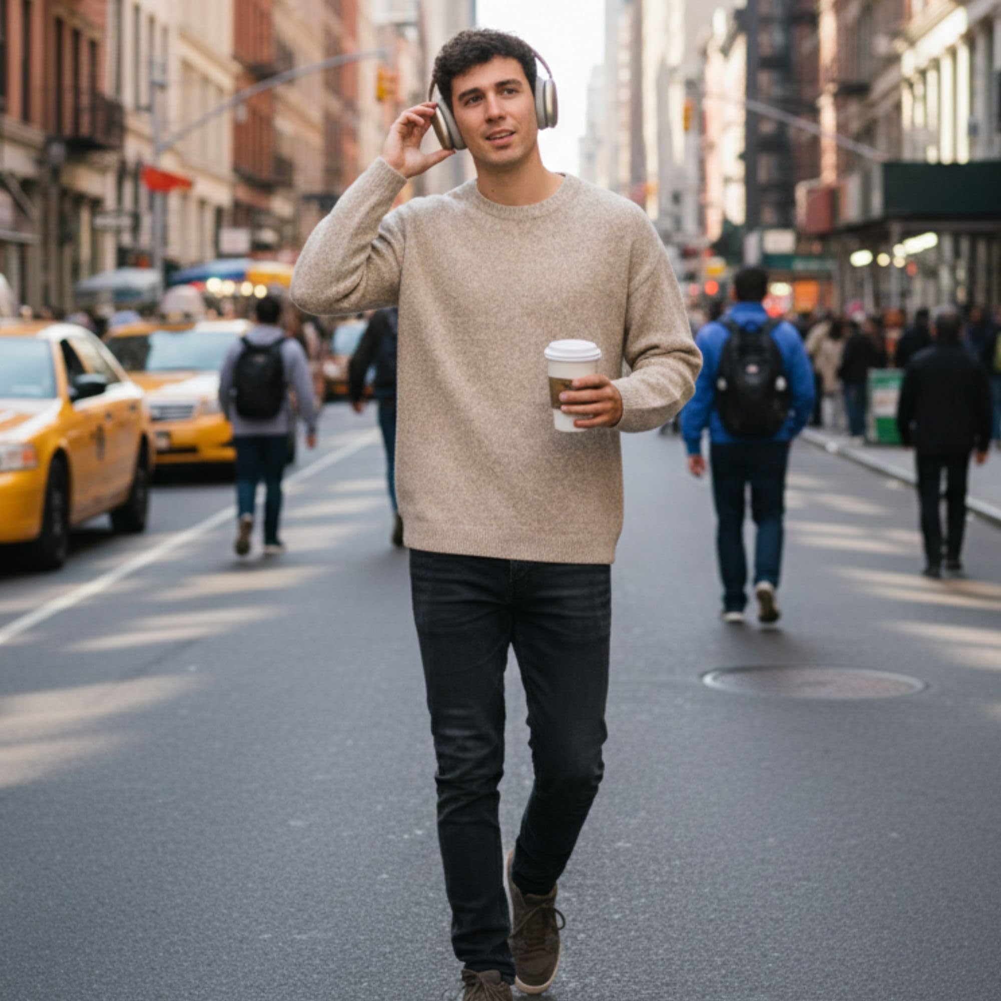 Gamboa Alpaka Pullover Herren Damen Kapuze Leichte Strickpullover Hoodie Winterpullover