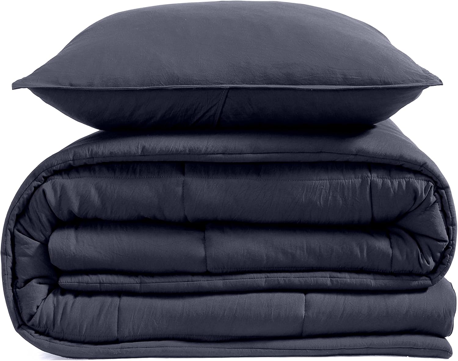 UGG Leonora Comforter Set with 1 Pillow Sham Lightweight Down Alternative Blanket Reversible All Season Washable and Hypoallergenic Bedding Set for College Dorm, Twin/Twin XL, Navy Blue