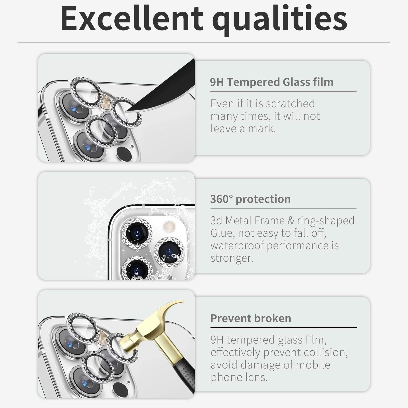 LucBuy Camera Lens Protector for iPhone 14/14Plus - Image 4