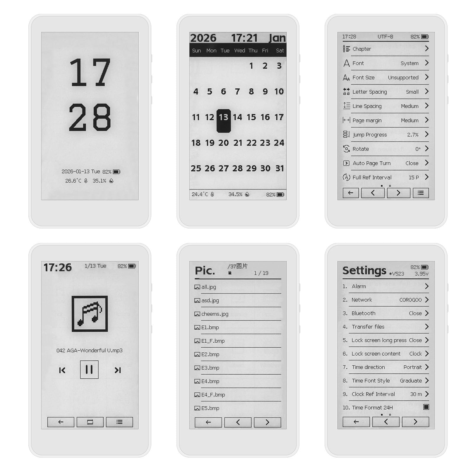 Lettore portatile M3 per e-book da 3,7 pollici touch screen, retroilluminazione regolabile a 10 livelli, dispositivo di lettura leggero