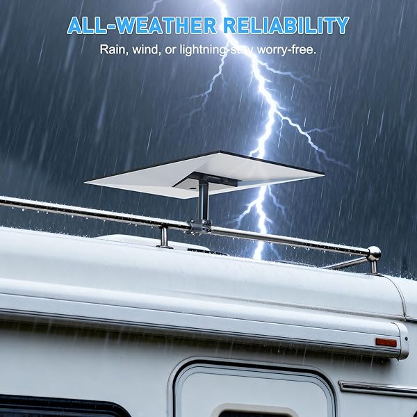 Starlink Gen 3 Mount - Starlink RV Ladder Mount for RV, Yacht & Outdoor, Manganese Steel Rust-Proof Anti-Shake Starlink Mount Compatible with 0.8-1.17in Pipes - 5